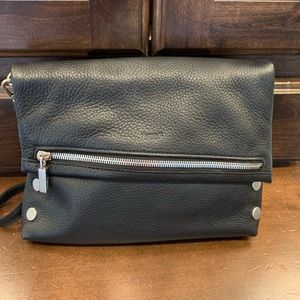 Hammit VIP Medium Black-Gunmetal clutch crossbody.